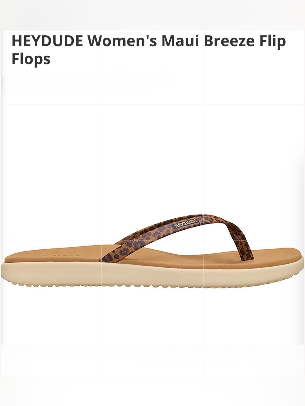 Hey Dude Maui Breeze Leopard Print Flip Flops. Great shape. Size W9 = Women’s 9 - Picture 1 of 16